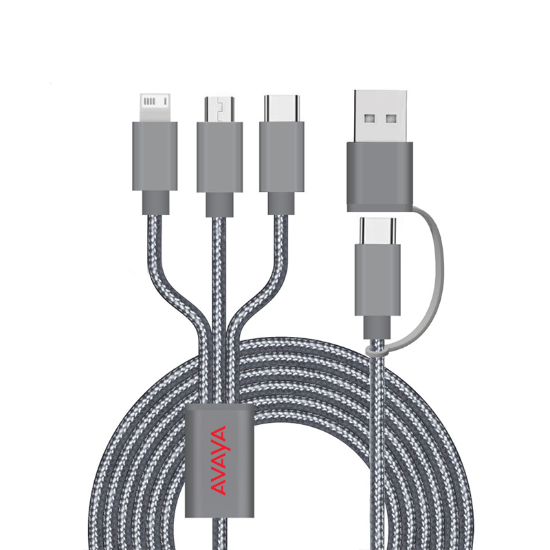 Connect Reach 5ft 3-in-1 Braided Charging Cable
