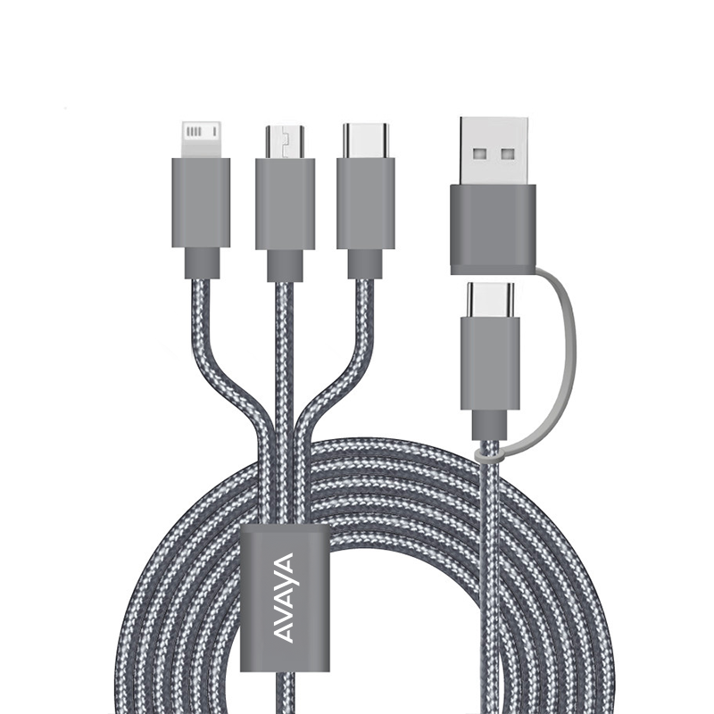 Connect Reach 5ft 3-in-1 Braided Charging Cable